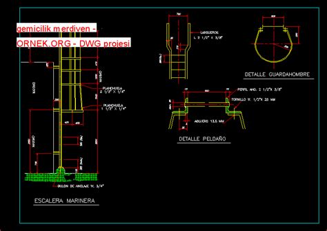 Proje Sitesi | gemicilik merdiven Autocad Projesi