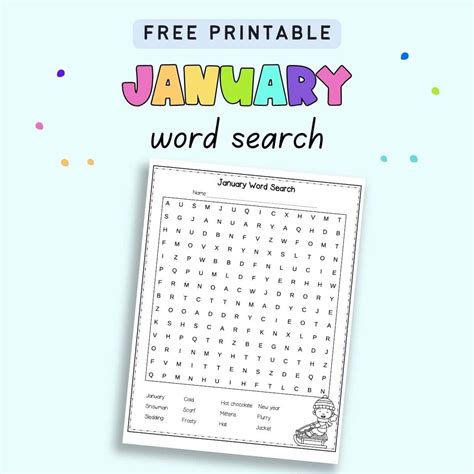 January Word Search Large Print Christmas Word Search Fun For Seniors: