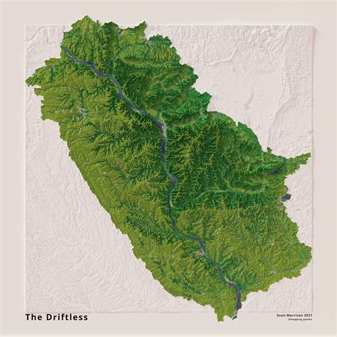 Topographic Relief Map of the Driftless Area [OC] : r/wisconsin