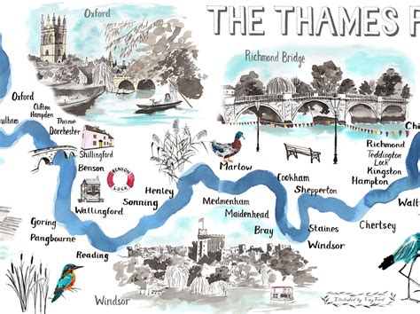 River Thames Map For Kids
