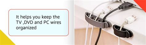 Aeoss 10Pcs Plastic Cable Cord Wire Line Organizer Fixer Holder Clips ...
