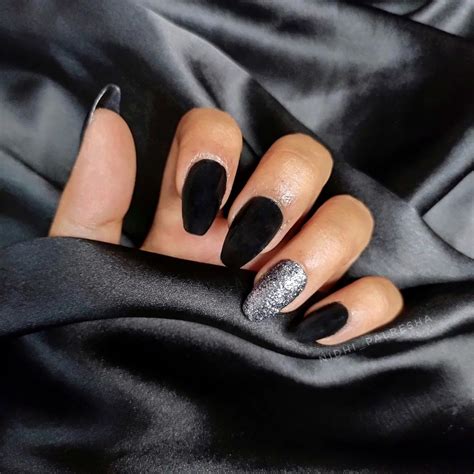 Black And Silver Nail Design