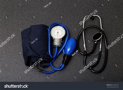Medic Instruments Measuring Blood Pressure Stethoscope Stock Photo ...