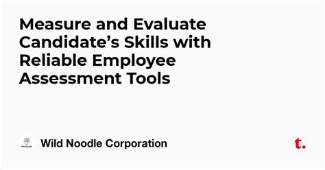 Measure and Evaluate Candidate’s Skills with Reliable Employee ...