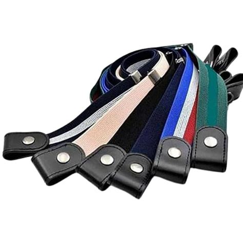 Buy No Buckle Stretch Belt for Women Men Invisible Elastic Buckle Free ...