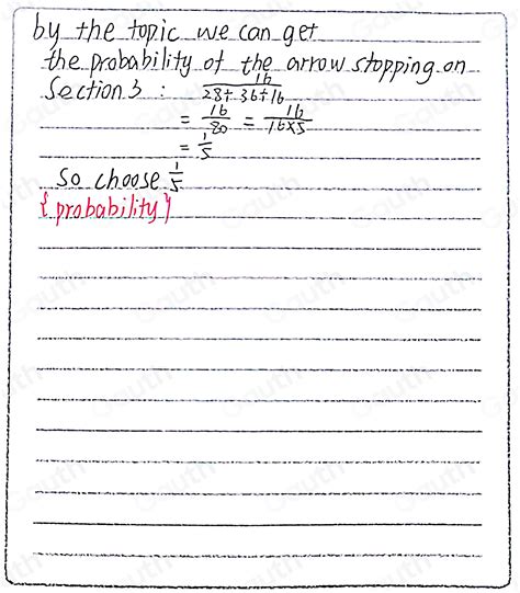 Solved: A spinner has three sections. This table shows the results of ...
