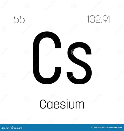 Caesium, Cs, Periodic Table Element Stock Illustration - Illustration of science, school: 269789129 - Cäsium Element