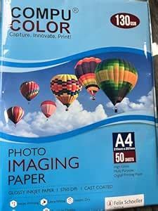 Compu Color Cast Coated Glossy Paper A4 130GSM Scratch Water Resistant ...