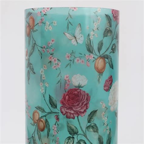 Buy Hoovu Floral Glass Printed Vase from Home Centre at just INR 3299.0