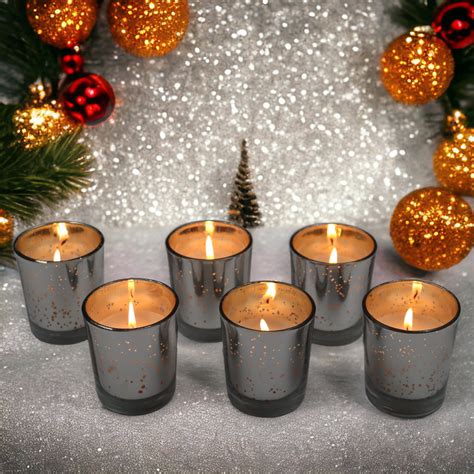 Hosley® Jasmine Fragrance Glass Votive Candles - 6Pcs, Scented Candle ...