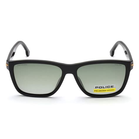 Buy Police Men Full UV Protected Green Lens Square Sunglasses (56) Online