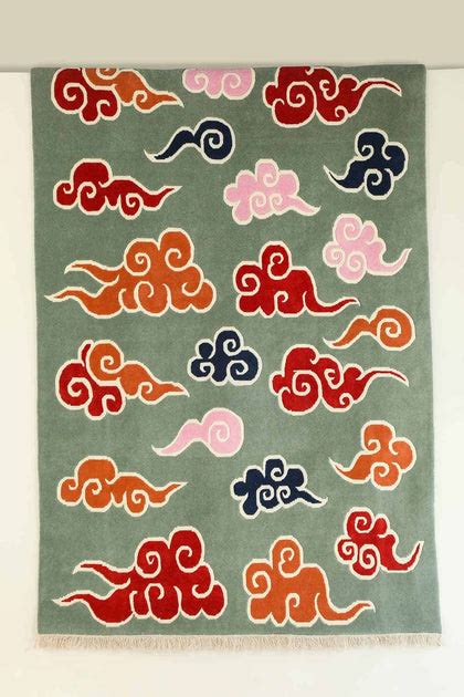 Buy Stormy Cloud Bagh Cotton And Wool Flame Grey Woven Rug Online ...