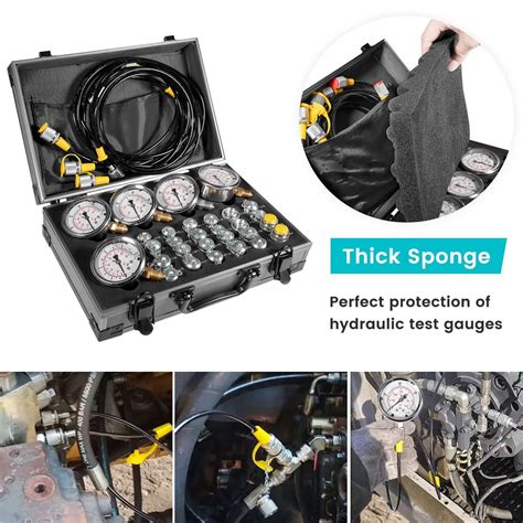 60P Hydraulic Pressure Test Kit 5 Gauges 24 | Ubuy India