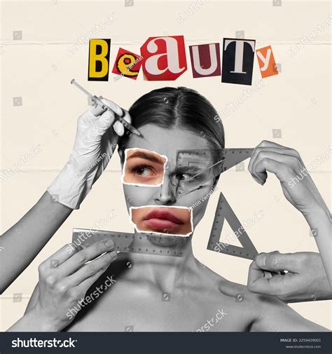 Contemporary Art Collage Modern Standards Beauty Stock Photo 2259429001 ...