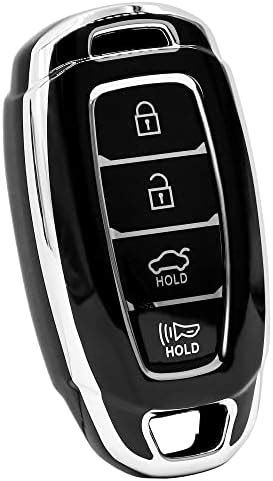 KMH - TPU Silver Border Car Key Cover fit for Hyundai Verna 2020 4 ...