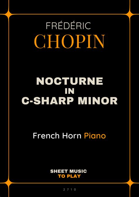 Nocturne No.20 in C-Sharp minor - French Horn and Piano (Full Score and ...
