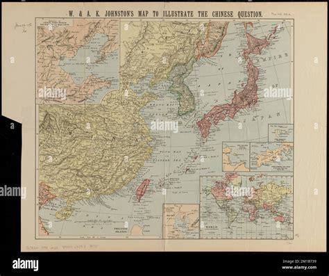 W. & A.K. Johnston's map to illustrate the Chinese question , China, Maps Norman B. Leventhal ...