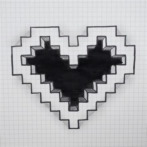 Cómo Dibujar Un Corazón en 3D - Dibujo Fácil en 3D