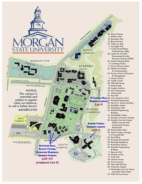 Morgan State University Campus Map - All Maps