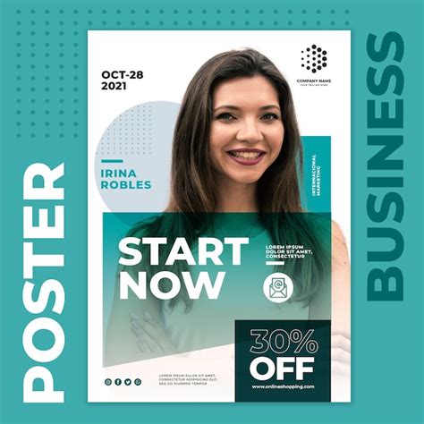 Start now business poster template | Free PSD