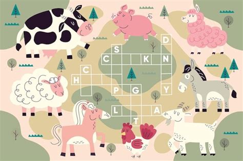 Delightful Farmyard Crossword: Adorable Animal Companions Abound ...