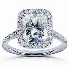 Engagement Rings by Forever Brilliant Radiant Cut Moissanite Engagement Rings