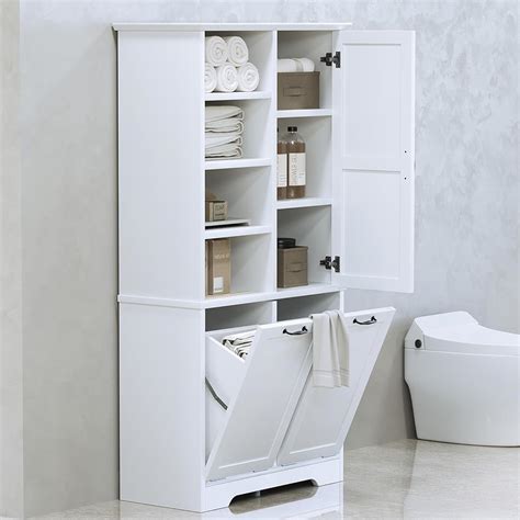 Merax Cabinet with Tilt-Out Laundry Hamper Basket, India | Ubuy