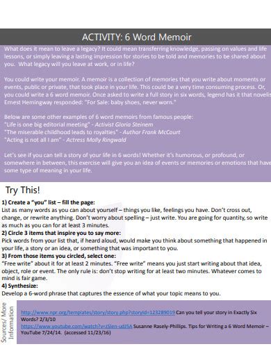 22+ Word Memoir Examples to Download