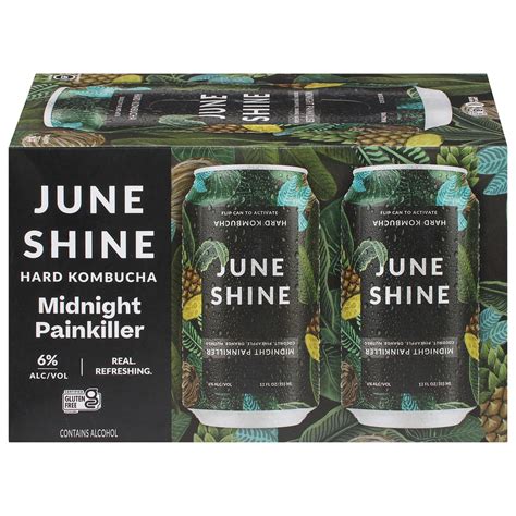 JuneShine Midnight Painkiller Hard Kombucha 6 - 12 fl oz Cans 6 ct | Shipt