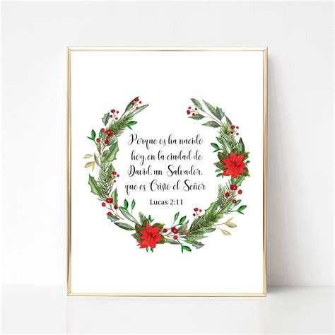 Spanish Luke 2:11 Printable, Spanish Christmas Scripture Wall Art ...