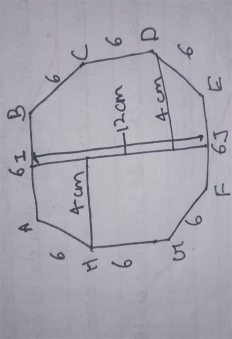 find the area of the figall sides are of 6cm eachIJ=12cmI'll mark him ...