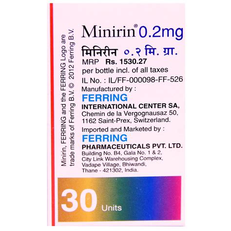 Minirin 0.2 mg Tablet 30's Price, Uses, Side Effects, Composition ...