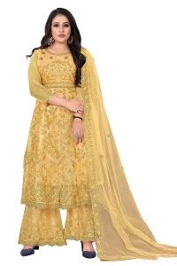 LOOKDESIGNER Embroidered Kurta, Palazzo & Dupatta Set - Buy ...