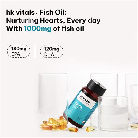 Buy HealthKart HK Vitals Fish Oil 1000 mg, 60 Capsules | 19 Minutes ...