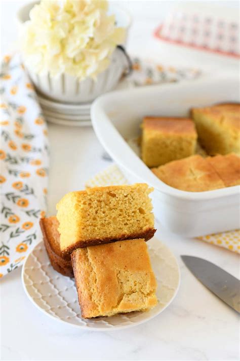 Fluffy Cornbread Made with Sour Cream - Sizzling Eats
