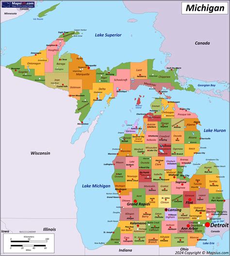 Detroit Time Zone Map With Cities And States Map Pdf - Infoupdate.org