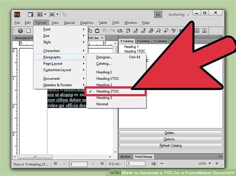Image result for Adding a TOC in FrameMaker