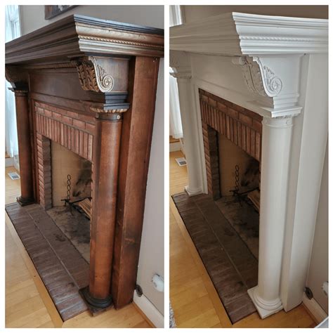 How To Paint a Fireplace Mantel or Surround: Tips and Before & After ...