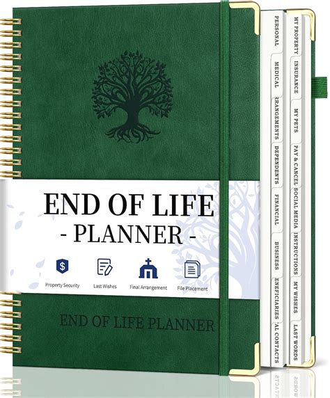 End of Life Planner, Spiral Estate Planning Organizer with Tabs for ...
