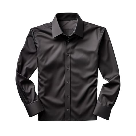 Men's black collared shirt isolated on transparent background 50176710 PNG