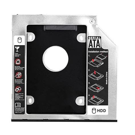 Storite Optical Bay 2nd Hard Drive Caddy, Universal for 9.5mm CD/DVD ...