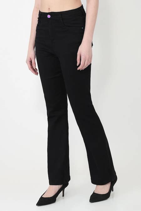 Black Solid Full Length Casual Women Relaxed Fit Jeans - Selling Fast ...