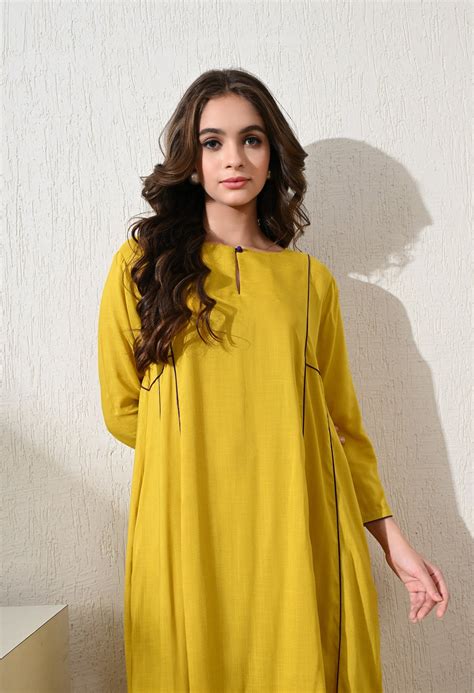 YELOW BITE REYON KURTA SET – SEEDS OF FUSION