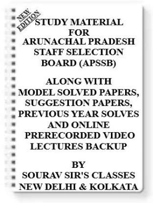 Study Material For Arunachal Pradesh Staff Selection Board (Apssb): Buy ...