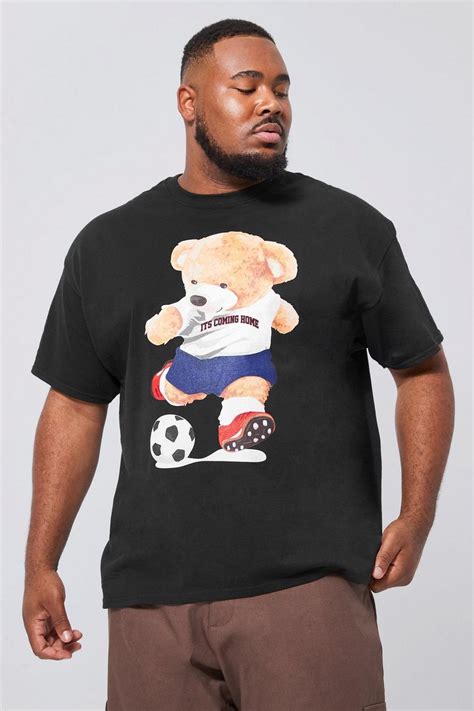 Plus England Teddy Graphic T-shirt | boohoo UK