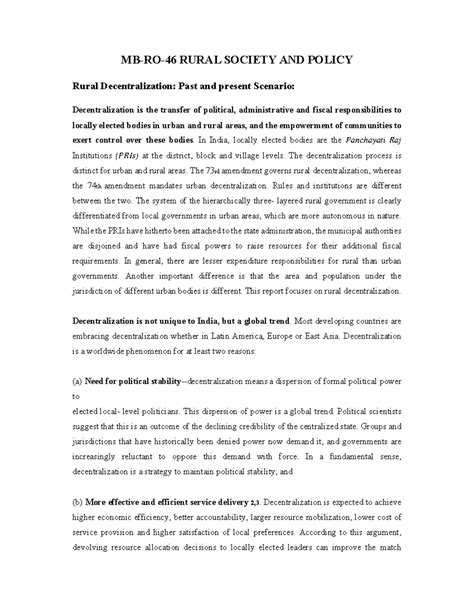 Rural and urban society - MB-RO-46 RURAL SOCIETY AND POLICY Rural ...