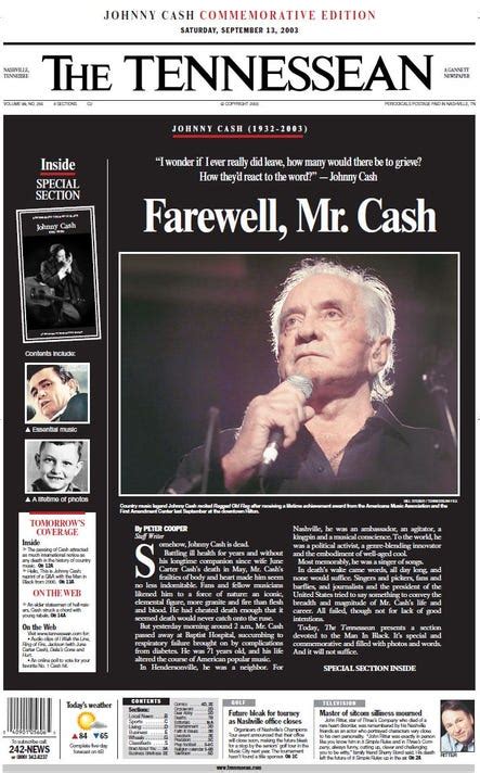 Johnny Cash's death in Nashville: Obituary