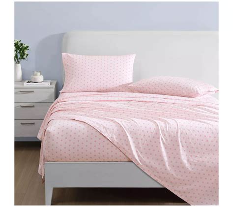 Laura Ashley Scallop Dollop Pink Queen Sheet Set - QVC.com