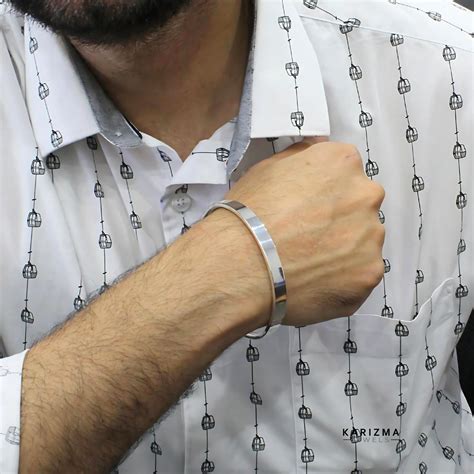 Pure Silver Men's Bangle Bracelet – Karizma Jewels