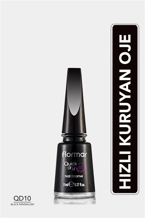 Flormar Hızlı Kuruyan Oje (SİYAH) - Quick Dry Nail Enamel - Qd10 Black ...